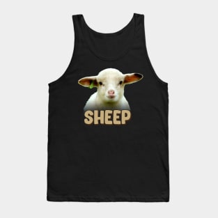 Fleecy Finesse Sheep Dreams, Trendy Tee for Wool Aficionados Tank Top